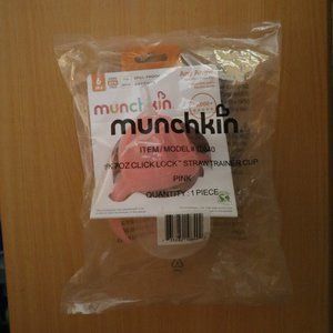 Any Angel Munchkin Item/Model #10840 Click Lock Straw Trainer Cup Pink 7 OZ